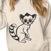 Artistic Lemur - Cricut PNG