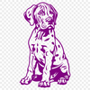 Sitting Dog Vector Illustration - DXF Free Download