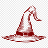 Free Unique Witch Hat Digital Drawing