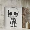 Artistic Standing Skeleton Vector Drawing - PDF