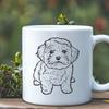 Beautiful Sitting Havanese Vector Drawing