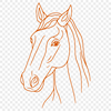 A detailed horse silhouette in vector format suitable for digital cutting machines like Cricut.