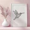 Artistic Hummingbird - Laser Cutter DXF