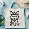 Free Husky Vector Drawing In PDF For Free Download