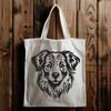 Artistic Australian Shepherd Vector Illustration