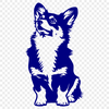 Free Sitting Corgi In DXF - Commercial Use