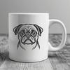 Stunning Pug In DXF Format - Free Download