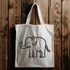 Standing Elephant Artwork - Free DXF