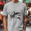 Digital Shark Design A digital representation of a shark, a common sea creature found in oceans worldwide.