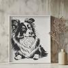 Artistic Shetland Sheepdog In SVG, PNG, PDF And DXF File Formats - Free