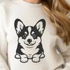 Creative Sitting Welsh Corgi Vector Image