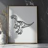 Free Unique Dinosaur Drawing PDF - Commercial Use