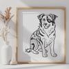 Unique Dog Digital Drawing DXF - Free Download