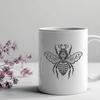 Free Ornate Bee - Free DXF Download, Commercial Use