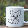 Free Sitting Corgi DXF