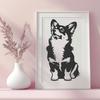 Free Sitting Corgi In DXF - Commercial Use