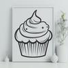 Unique Cupcake Artwork SVG - Free Download