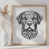 Rottweiler Stencil In DXF File Format For Free Download