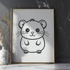 Creative Hamster Vector Art In DXF For Free Download