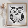 Artistic Owl SVG, PNG, PDF And DXF Files