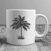 Unique Palm Tree Digital Artwork In DXF For Free Download