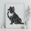 Stunning Shetland Sheepdog Stencil - Free PDF