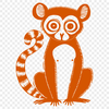 Lemur Digital Artwork In SVG, PNG, PDF And DXF File Formats