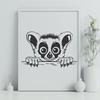 Artistic Lemur Artwork In PDF For Free Download