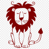 Sitting Lion Stencil - SVG Free Download