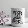 Sitting Miniature Schnauzer Design