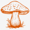 Mushroom Vector Illustration In SVG, PNG, PDF And DXF Formats