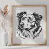 Creative Australian Shepherd In SVG & DXF