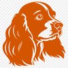 Cocker Spaniel Digital Drawing In SVG, PNG, PDF And DXF File Formats