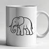 Artistic Standing Elephant - SVG