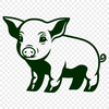 Pig SVG, PNG, PDF And DXF Files