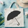 Free Vector Umbrella Silhouette Design A simple silhouette of a traditional-style umbrella against a grey background.