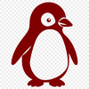 Free Unique Penguin Simple Line Drawing DXF - Commercial Use