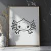 Free Peeking Axolotl Vector Art