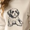 Laying Shih Tzu Artwork - Free DXF