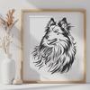 Stunning Shetland Sheepdog Digital Artwork