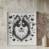 Shetland Sheepdog Vector Art In DXF File Format For Free Download