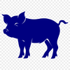 Pig Vector Drawing In DXF File Format For Free Download