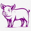 Beautiful Pig SVG, PNG, PDF And DXF Files