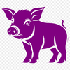 Standing Pig Template - Free PNG