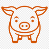 Beautiful Piglet SVG, PNG, PDF And DXF Files