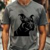 Free Vector Pitbull Head Design A digital illustration of a Pitbull's head, suitable for vector art designs.