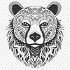 Free Stunning Bear Digital Drawing