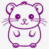 Creative Hamster Vector Art In DXF For Free Download