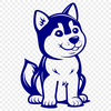 Free Sitting Shiba Inu In DXF - Commercial Use