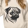 Beautiful Pug In DXF Free Commercial Use Download